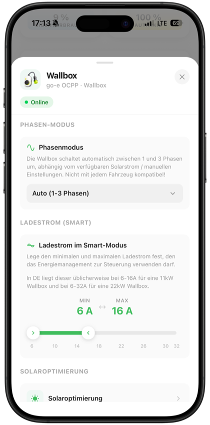 Solistrom Analyse-Screen